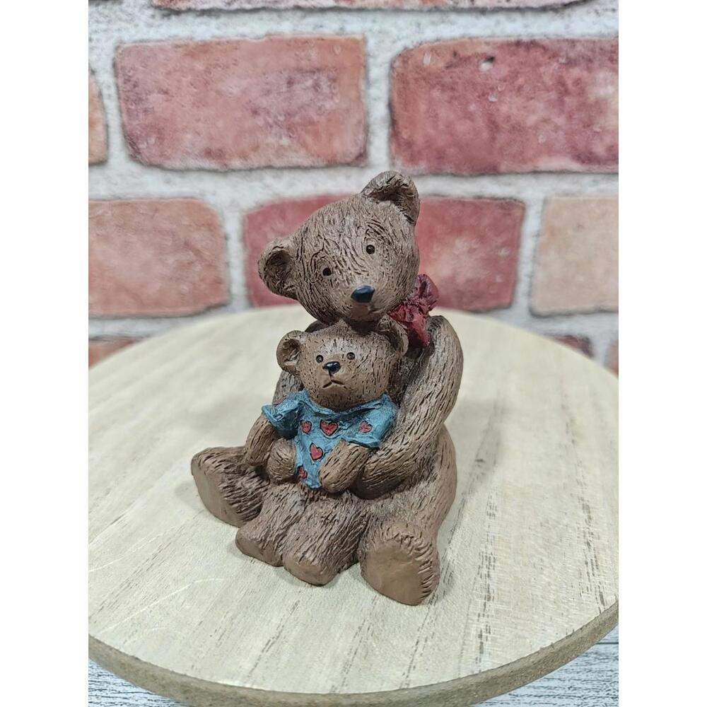 1987 Miss Martha Originals Moe & Pokey #65 All God's Children 3" Bear with Cub